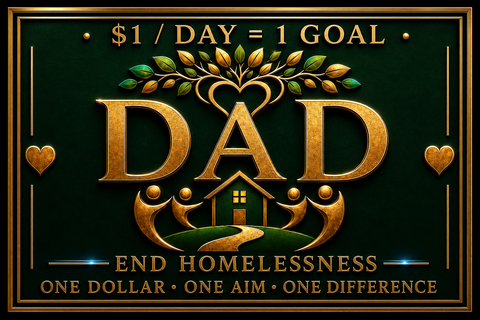DAD: one dollar per day, one goal—end homelessness.